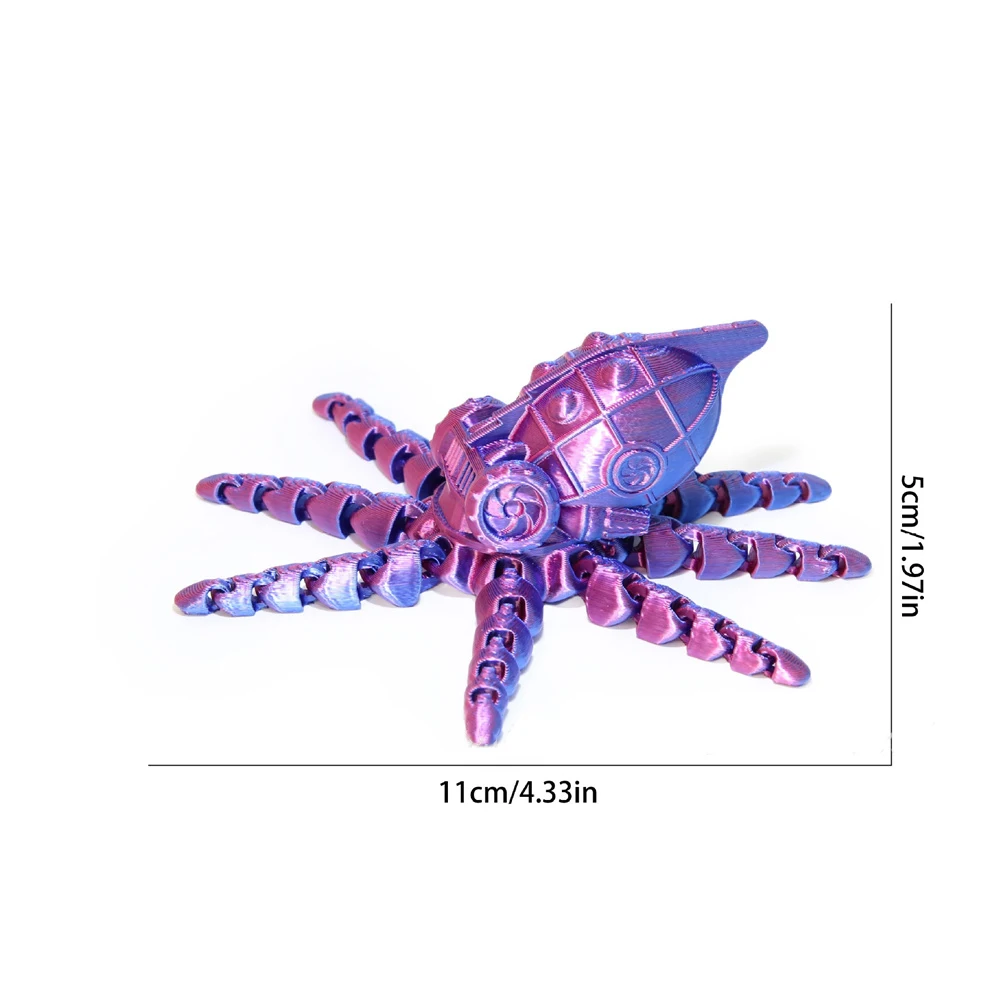 3d Printed Octopus Ornament 3d Printed Animals Fish Tank Landscape Accessories Octopus Model Decoration Simulated Handmade Gift