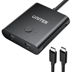 UNITEK-USB C/KVM双方向スイッチ,1x2,2x1,タイプCスプリッター,8k @ 60hz,4k @ 120hz,ビデオスイッチャー,PD 100w、10gbpsデータ伝送