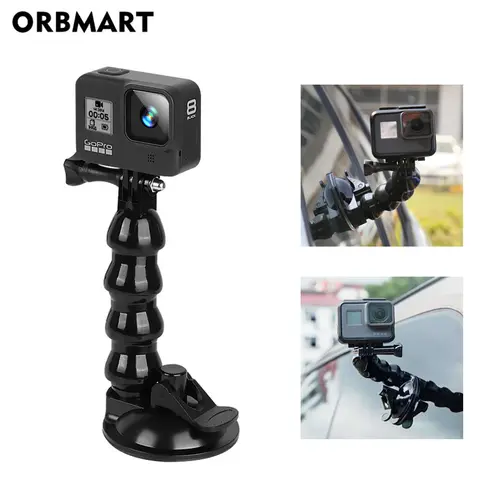 GoPro Hero 11 10 9 8 용 범용 앞 유리 흡입 컵 자동차 마운트 브래킷 스마트 폰 액션 카메라 액세서리 용 DJI 마운트