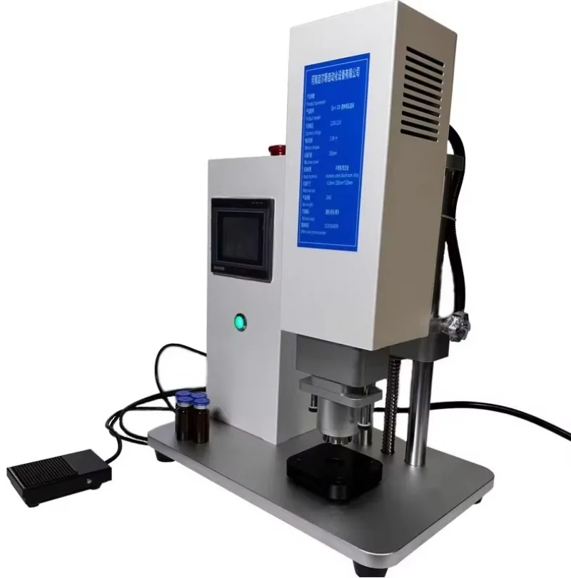 

DD-20A Electric 20mm Flip Top Aluminum Plastic Cap Crimper 10ml Vial Semi-Automatic Capping Machine for Food Beverage Packaging
