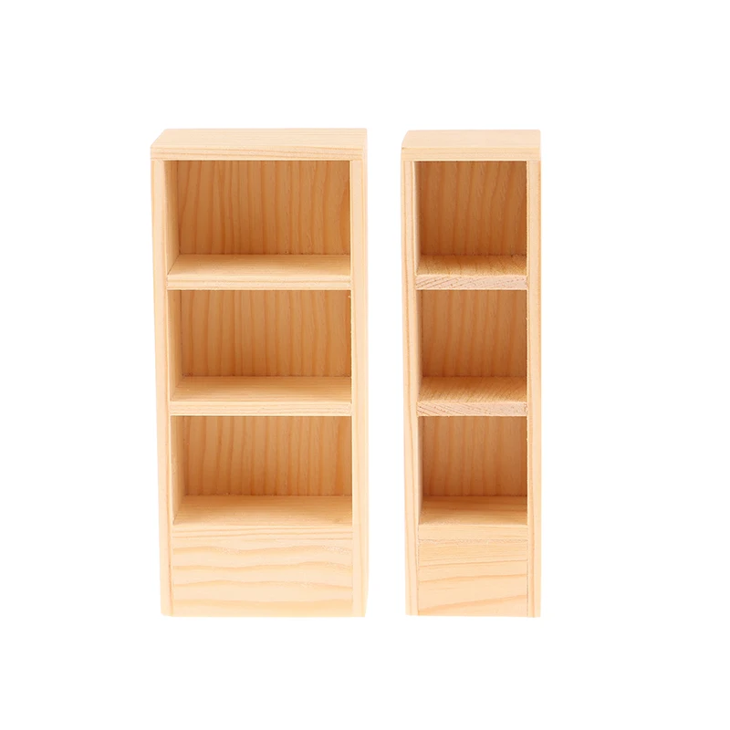 1/12 Dollhouse Miniature Storage Shelf Bookshelf Model Furniture Accessories For Dolls House Decoration Kids Toys Gift