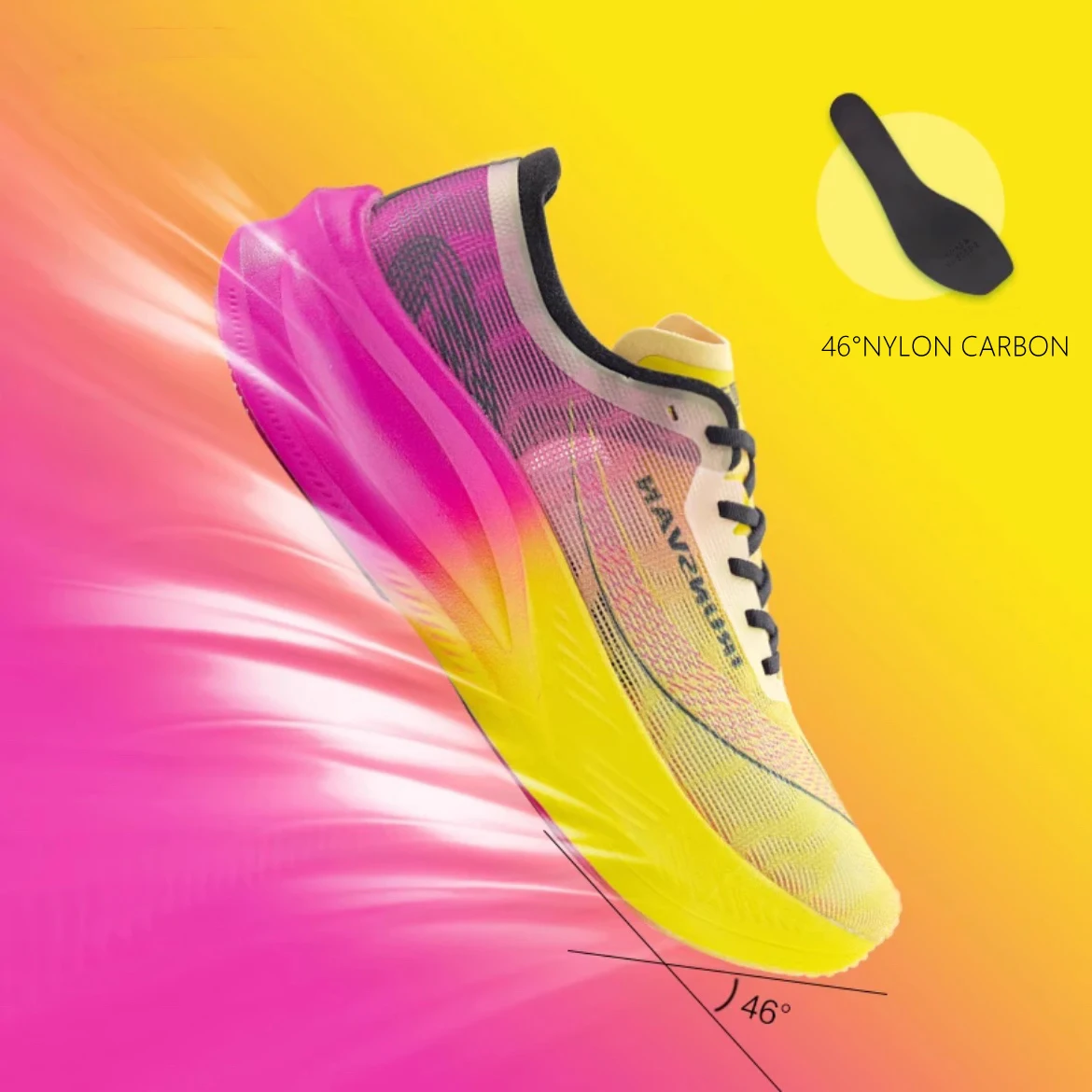 

IRUNSVAN Men Nylon Carbon Fiber Professional Marathon Shoes Breathable Ultra Light Track Field Kilometer Race Running Sneakers