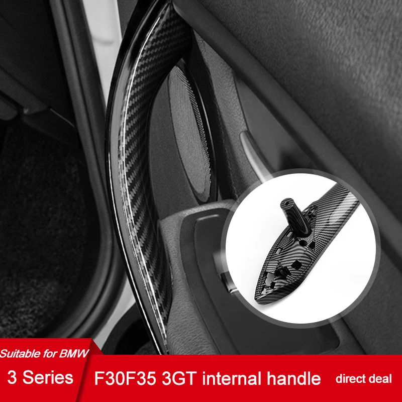 

Suitable for BMW 3 Series interior handle carbon fiber pattern interior armrest F35 interior handle wholesale F30 handle BMW acc