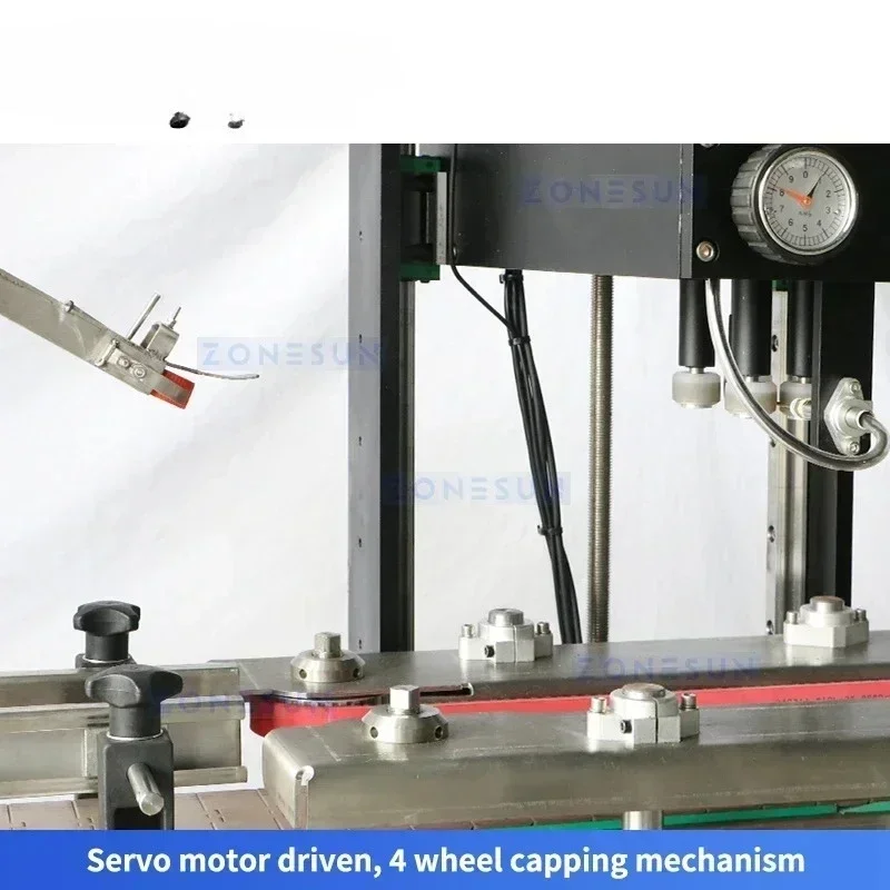 Zonesun خط التعبئة والتغليف ملء السد وآلة وضع العلامات للمنتجات الكيميائية حشو السائل المسنن ZS-FAL180F6 #5