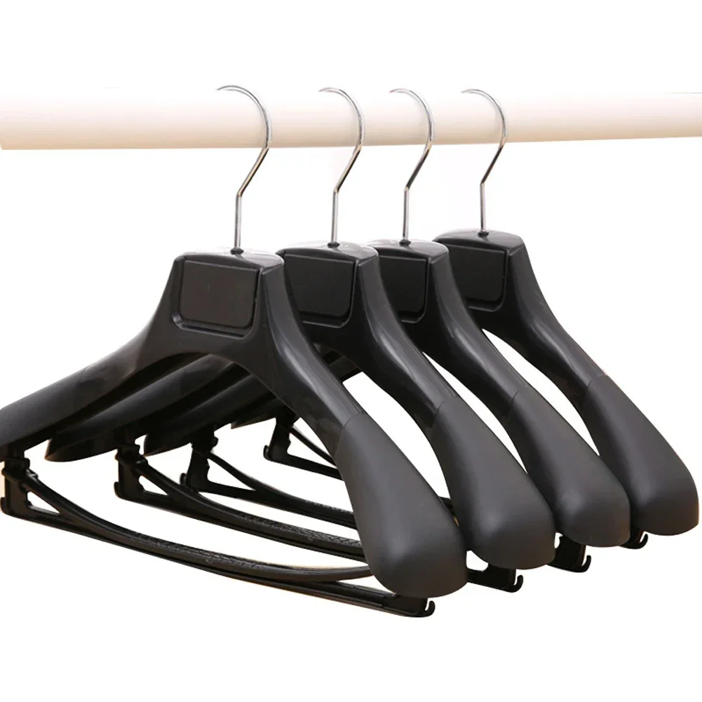 

5Pcs Wide Shoulder Plastic Clothing Hanger,Suit Clothes Hanger Seamless Coat Drying Racks ,Wardrobe Room Storage Organizer