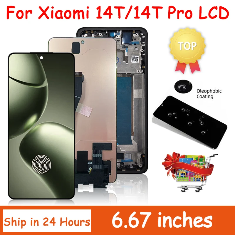 Supports all functions AMOLED 6.67'' Replacement For Xiaomi mi 14T LCD Display Touch Screen Digitizer Assembly 14T Pro Display