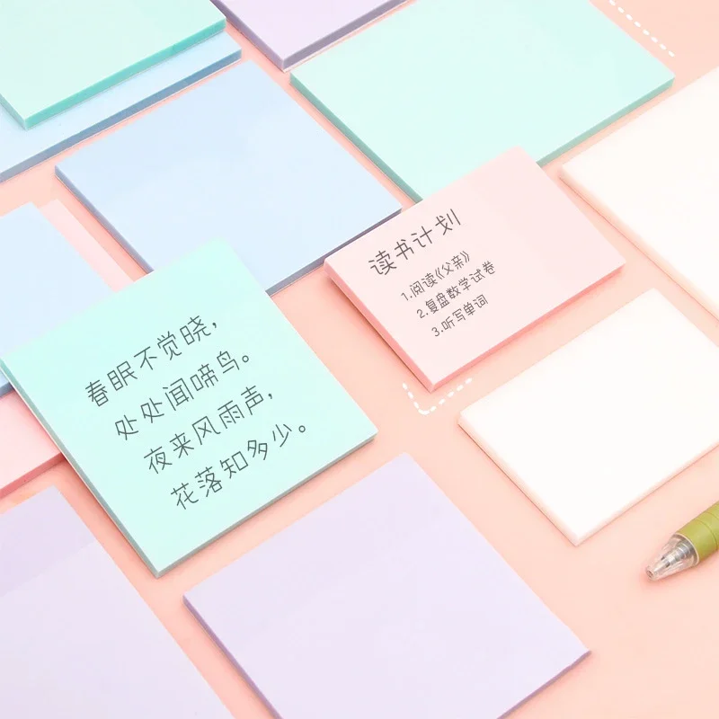 100 Sheets Transparent Sticky Notes Pads Posits Paper Stickers Posted It Memo Notepad Notebook School Office Message Sticker