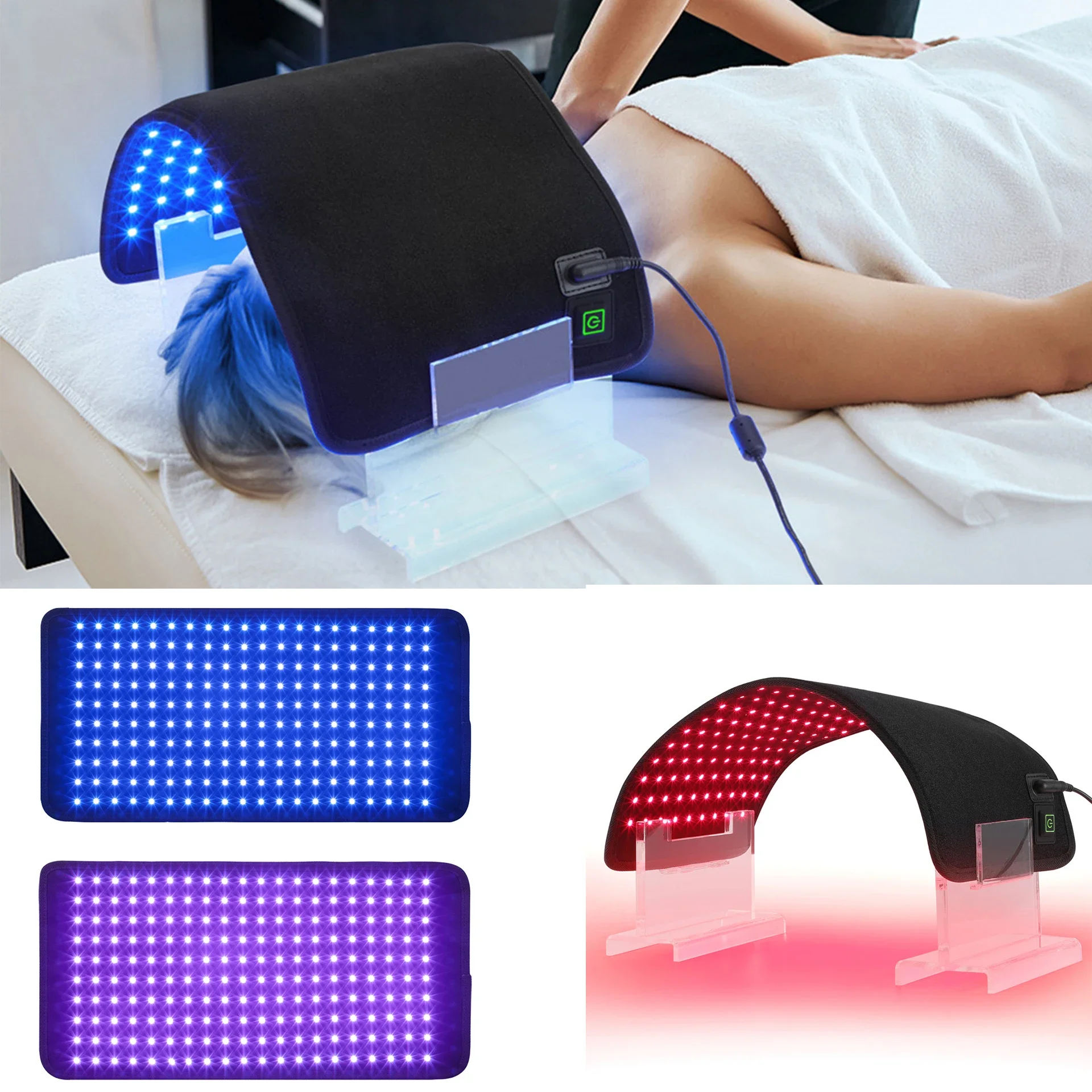 Flexible Red Light Therapy 630 660 810 830 850 Red Light Therapy Brush For Home Use Skin Care