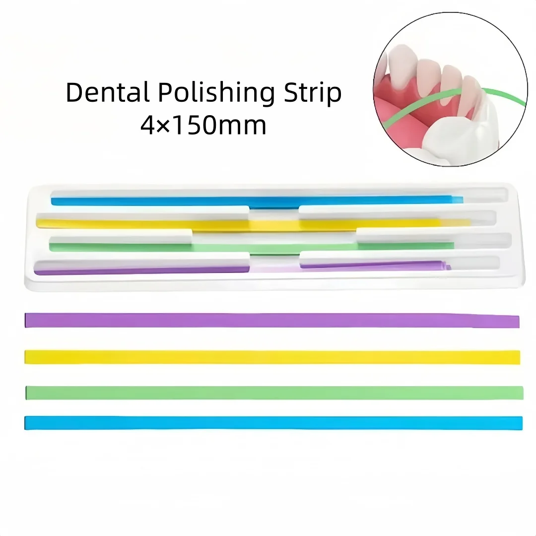 

60pcs Dental Polishing Strips 4*150mm Tooth Abrasive Strip Interdental Surface Grinding Teeth Whitening Sanding Dentist Material