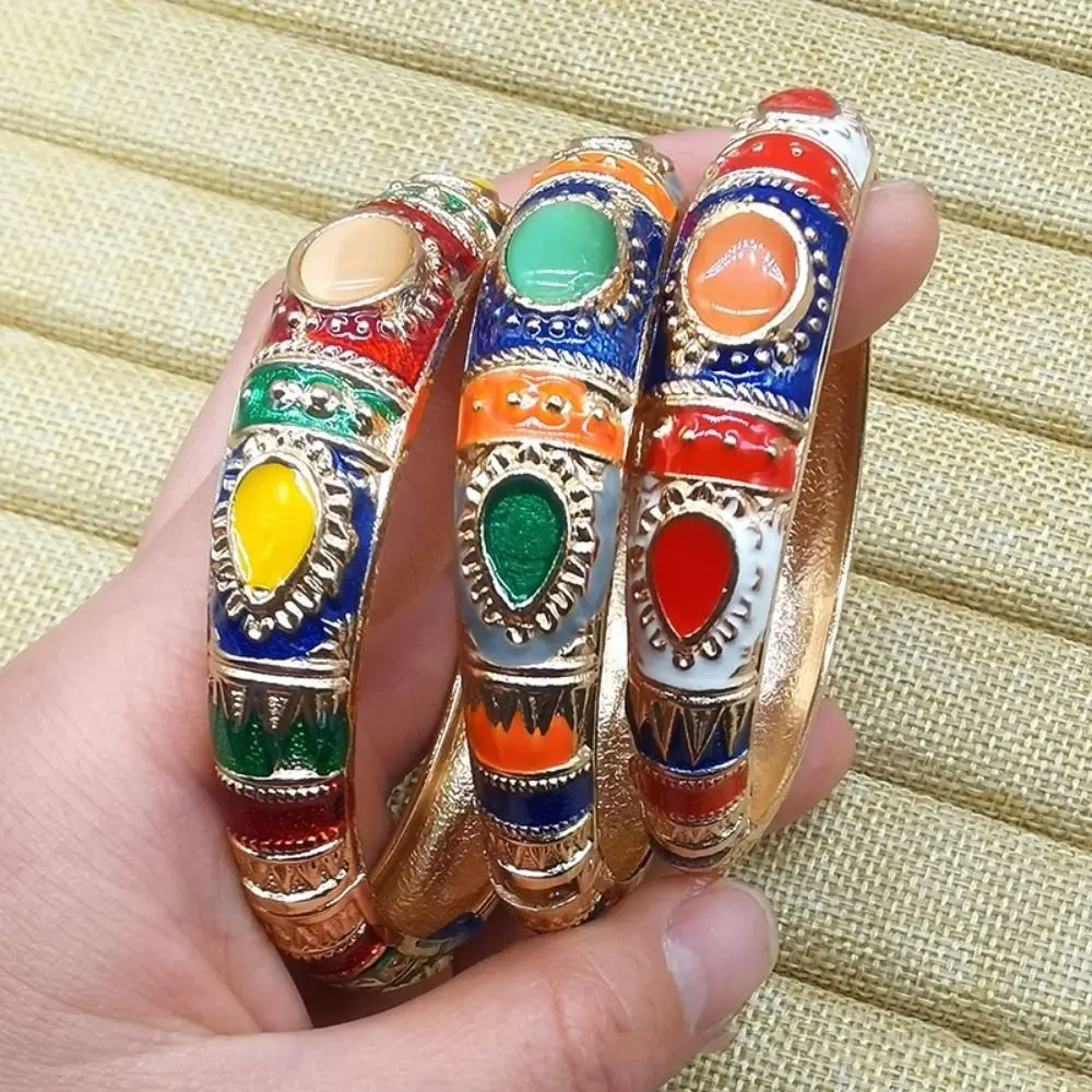 Enamel Bracelet For Women Bangle On Hand Hawaiian India Cloisonne African Jewelry Women's Hand Bracelets Bohemian Designer Gifts