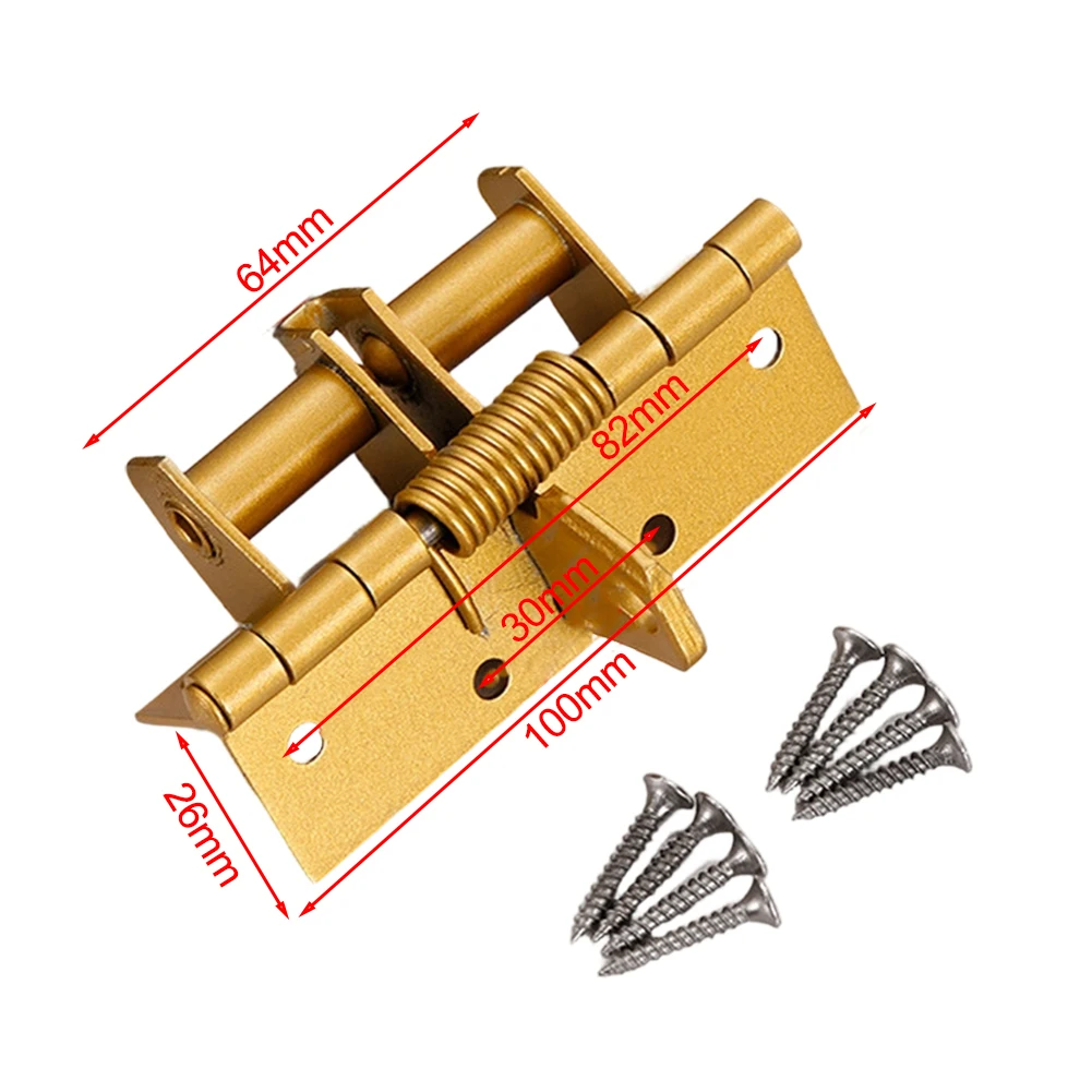 3 in 1 Heavy Duty Door Closer Floor Spring with Adjustable Closing Damping and 90 Degree Stop for Commercial Use