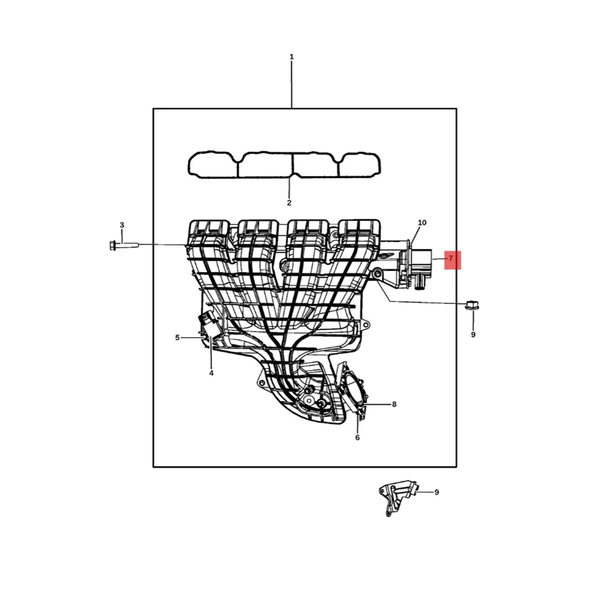 

Car Intake Manifold Runner Control Valve 04884549AD for Dodge Jeep Compass Patriot 2007-2013 Actuator Flow Control