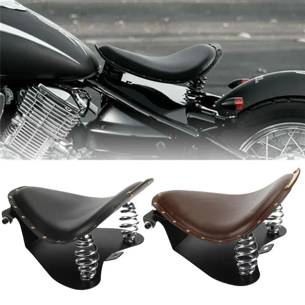 Motorcycle Universal Rivet PU Solo Driver Seat Springs Bracket Mount Kit For Harley Honda Yamaha Kawasaki Suzuki Indian Triumph