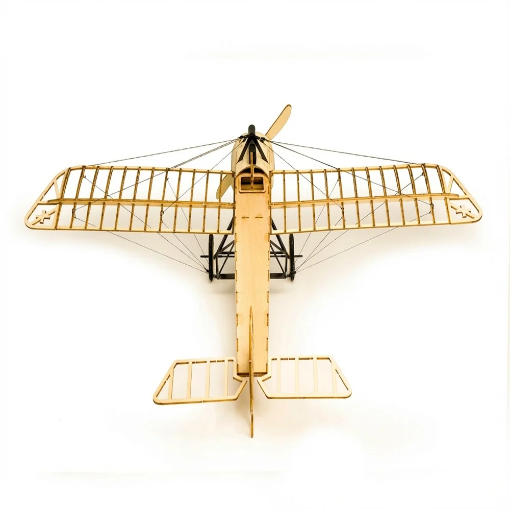X8 Fokker-E 410mm Balsa Wood Model Kit | Vintage Aviation Static Display Craft DIY Hobby - view 2
