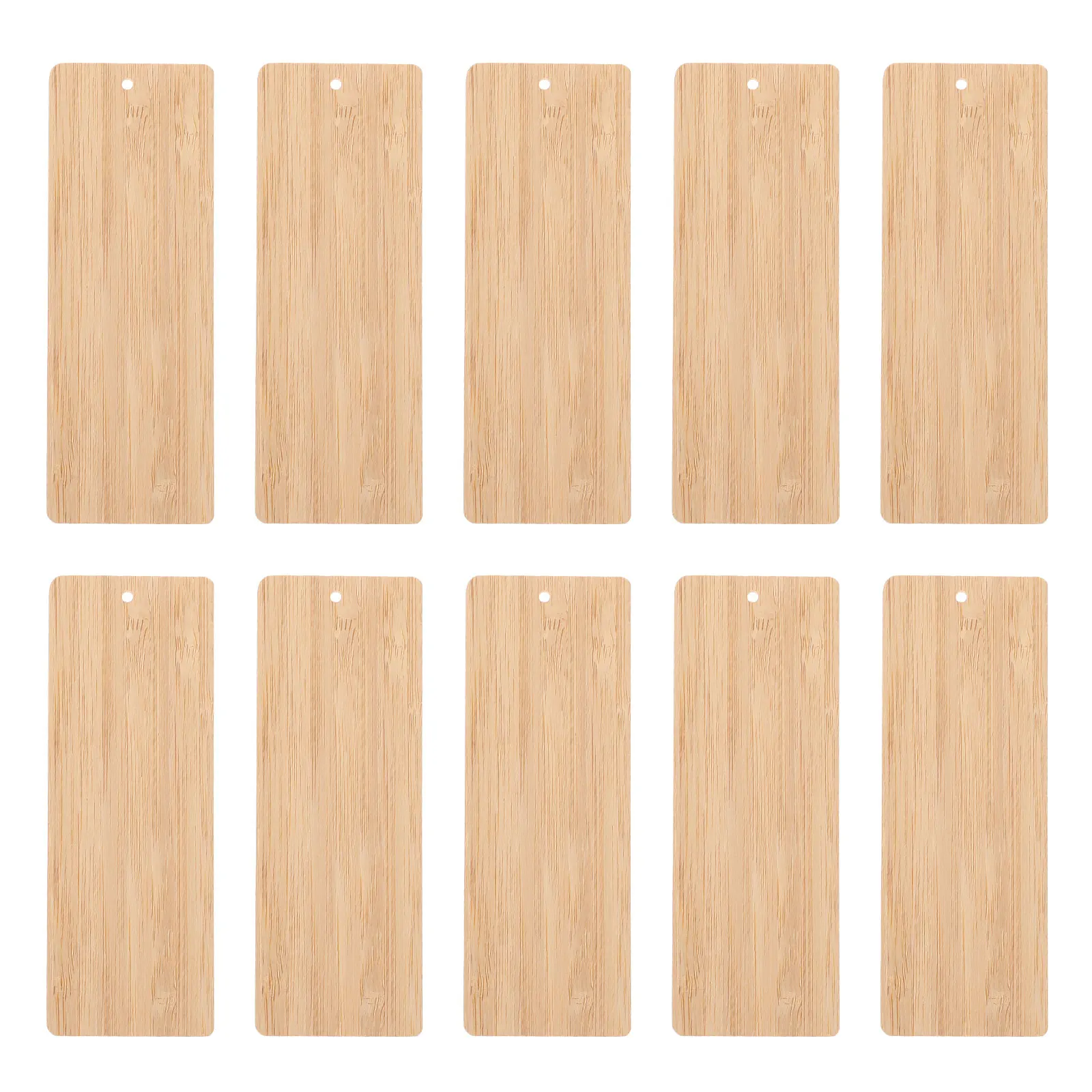 

10pcs 10 Bamboo Bookmarks Blank DIY Crafts Plain Wood Cut Tags 14cm Smooth Round Safe Paint Stain Student Supplies