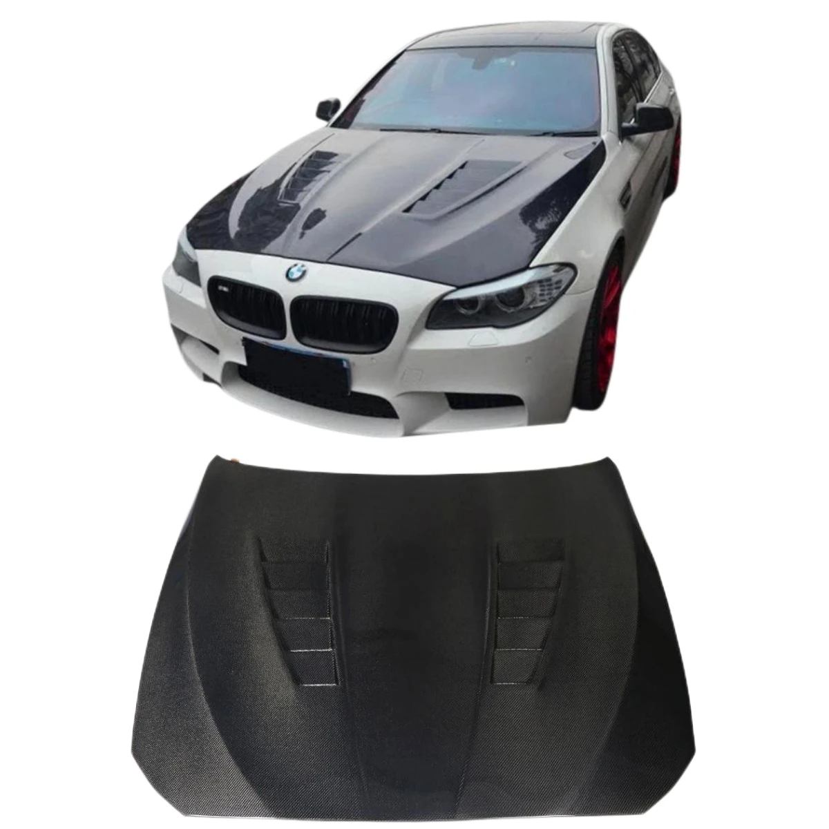 Car AccessoriesCar Parts V Style carbon fiber hood bonnet For  5 Series F10 F18 2012-2019