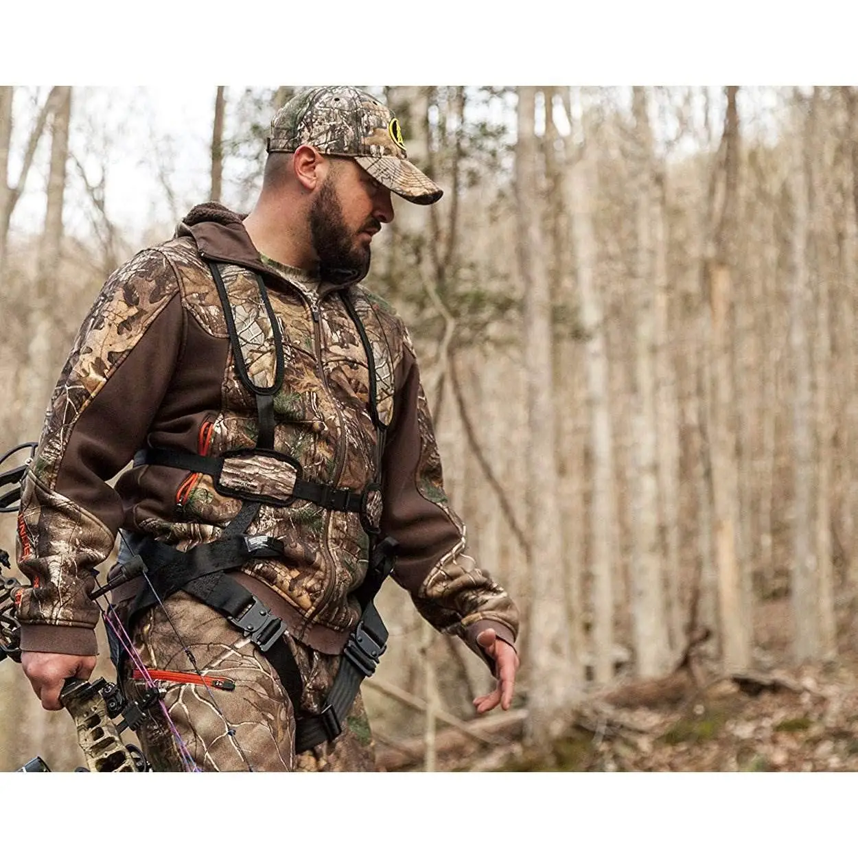 X-1 Bow-Hunter Harness for Tree-Stand Hunting, Lightweight Comfortable Safe All-Season Great Mobility, Large/X-Large, Camo