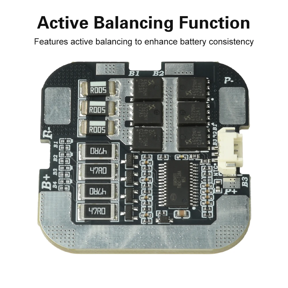 4S 60A Lithium Battery Protection Board With Balancing Function For 21700/18650 Series 3.7V Battery Packs