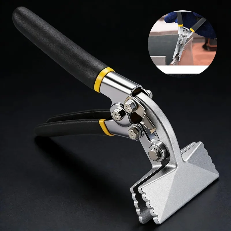 Multifunction Sheet Metal Edging Pliers High Hardness Steel for Electrical Wire Duct Sealing HVAC Ductwork DIY Hand Tool