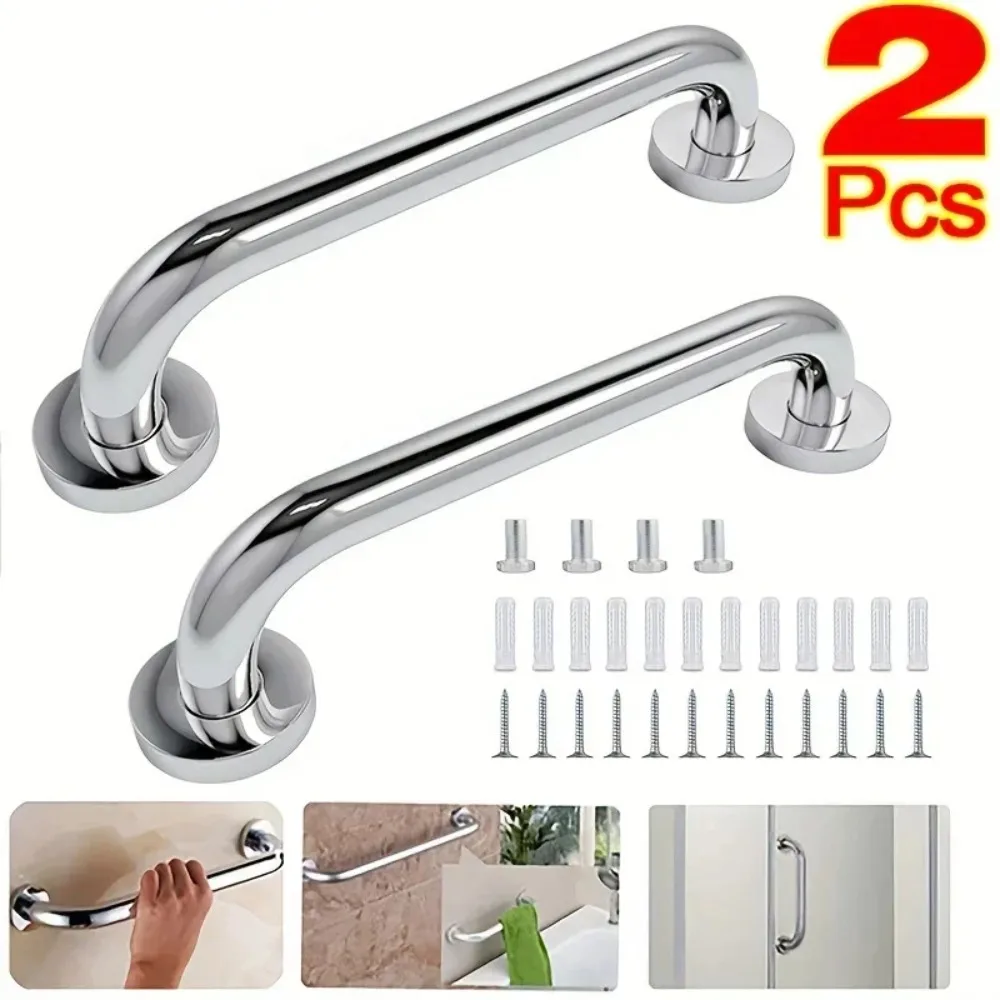 304 Stainless Steel Bathroom Safety Handrail for Disabled Elderly Accessible Toilet Grab Bar Wall Mounted Support Railing