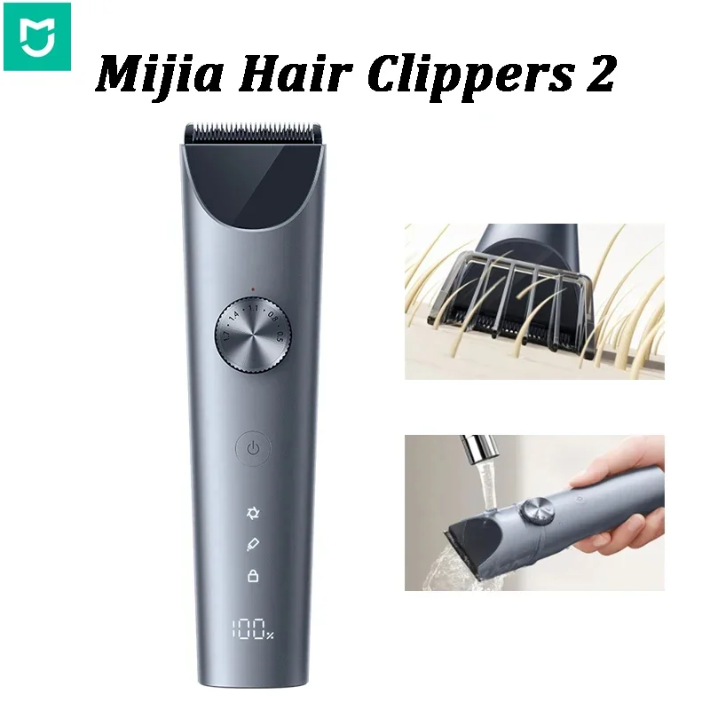 

MIJIA Hair Clippers 2nd Gen Titanium Alloy Blade Men Sideburns Electric Shaver Wireless Hair Cutting Trimmer Barber Cutter