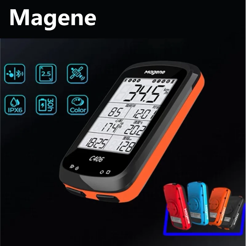 

Magene C406 GPS Bike Computer For MTB Mountain Road Bicycle Riding Speed Cadence Wireless Speedometer Work With ANT+ Bluetooth