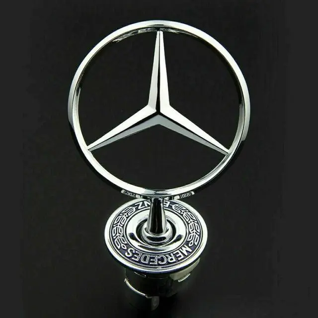 For Benz C E S Class W204 W205 W212 W213 W211 W220 W222 W223 E300 E260 Car Hood Front Chrome Logo Hood Marking Star Bonnet Badge