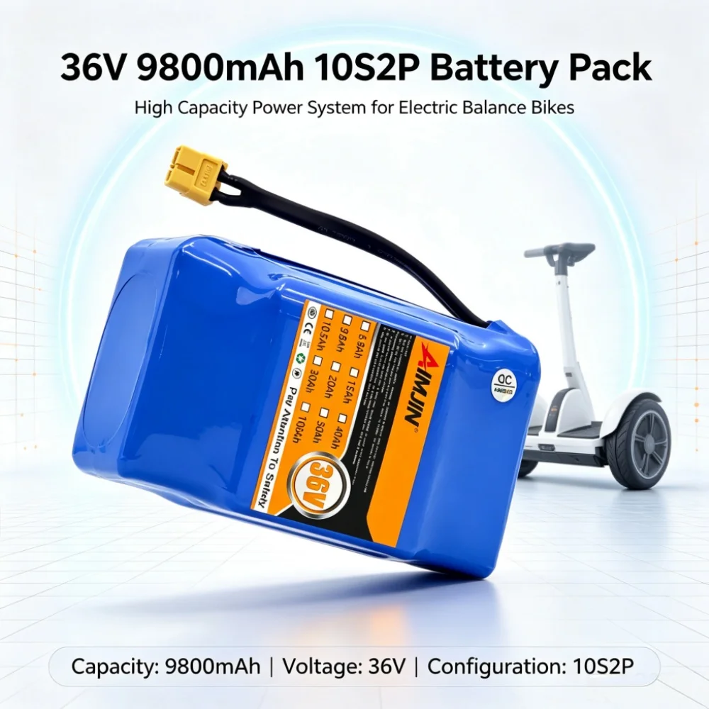 Hover Board Battery 36v 10s2p 9800mAh Lithium Battery Pack for Electric Scooter Twist Car Batt 36v 9.8Ah Rechargeable Battery