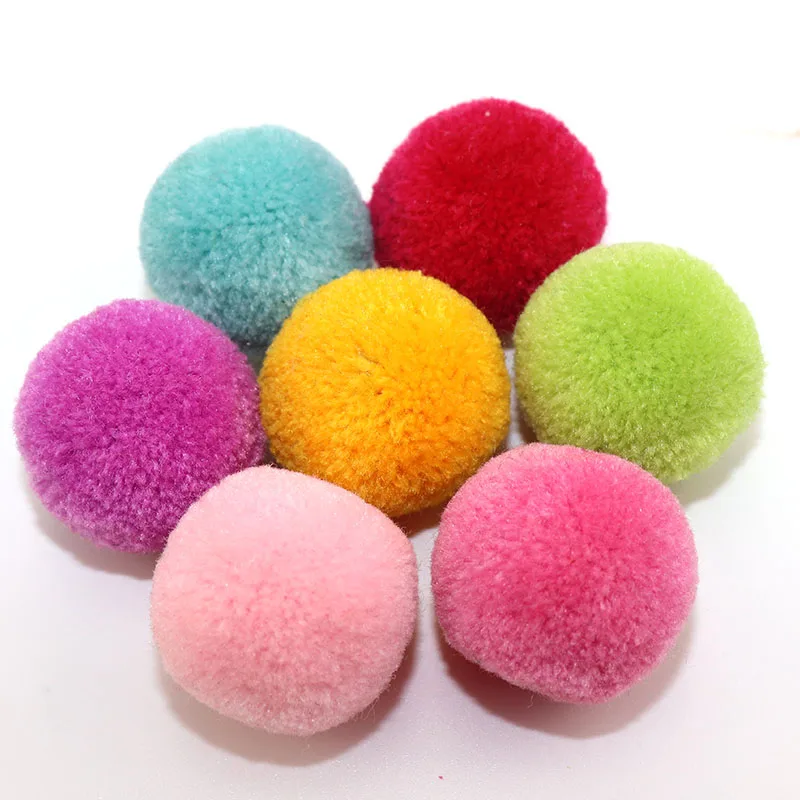 30Pcs/Pack 40mm Cashmere Ball Pompom DIY Wedding Home Velvet Ball Crafts Clothing Jewelry Scarf Sewing Pompoms Craft Accessories