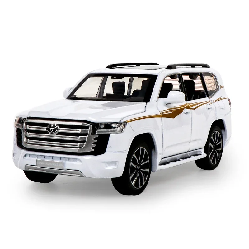 LAND CRUISER LC300 SUV 1:32 alta simulación Diecast Metal aleación modelo coche sonido luz tirar hacia atrás colección juguetes regalos