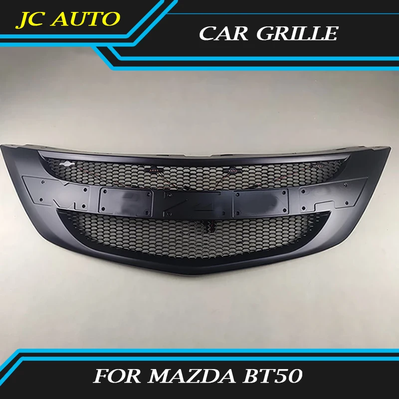 Car Grille Fit for Mazda BT50 4X4 BT-50 Mesh Grill LED high quality black grille Auto exterior accessories