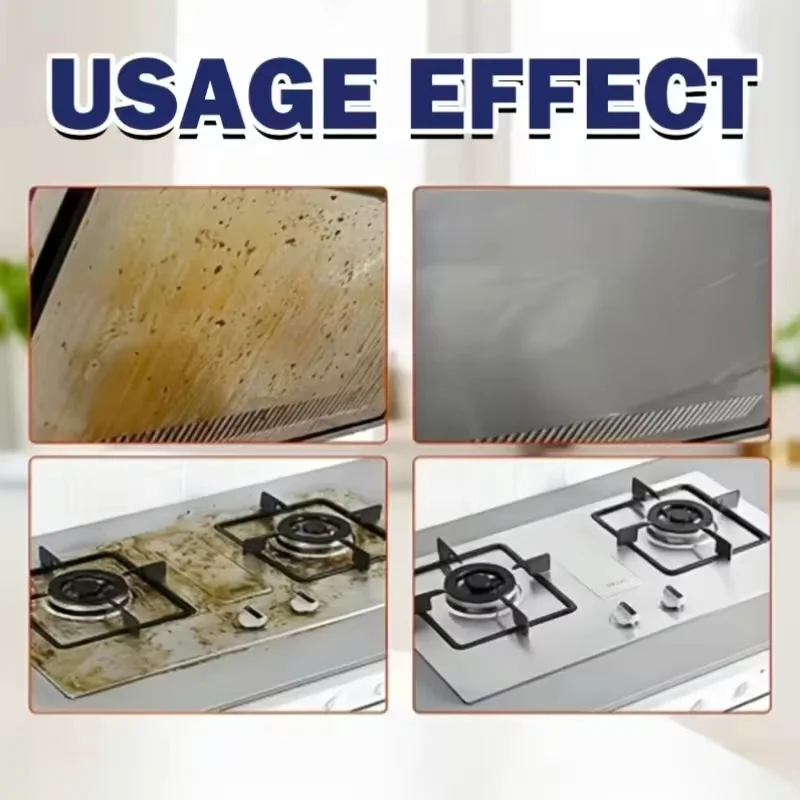 QIFENGHE 100ml Kitchen Oil Stain Remover Spray, Heavy Duty Degreaser for Stove, Cooktop & Range Hood, Quick Clean Grease & Grime