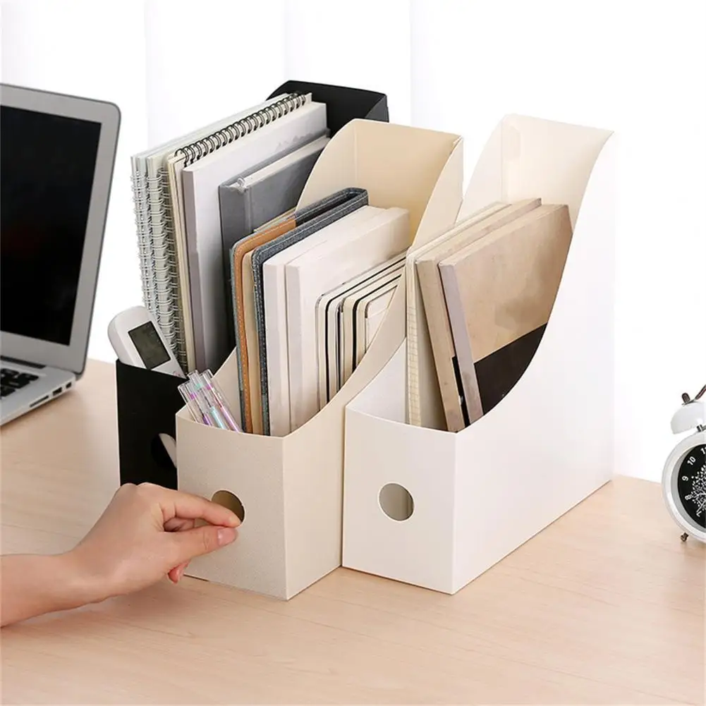 Book Storage Box  Excellent Non-slip Easy Installation  Table Document Book Storage Basket for Home