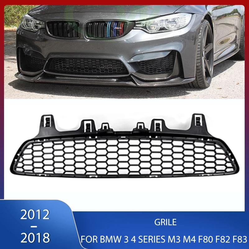 Racing Grills Bumper Lower Middle Mesh Grid Panelling Fog Lamp Cover For BMW 3 4 SERIES AN M3 M4 F80 F82 F83 2012-2018