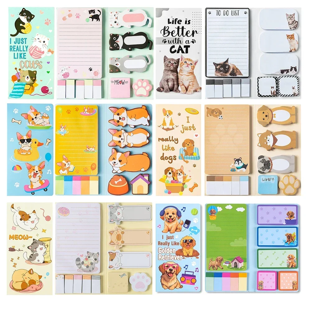 

550 Sheets Cartoon Combination Sticky Notes Creative Multifunctional Stickers Student Stationary School Office Supplies