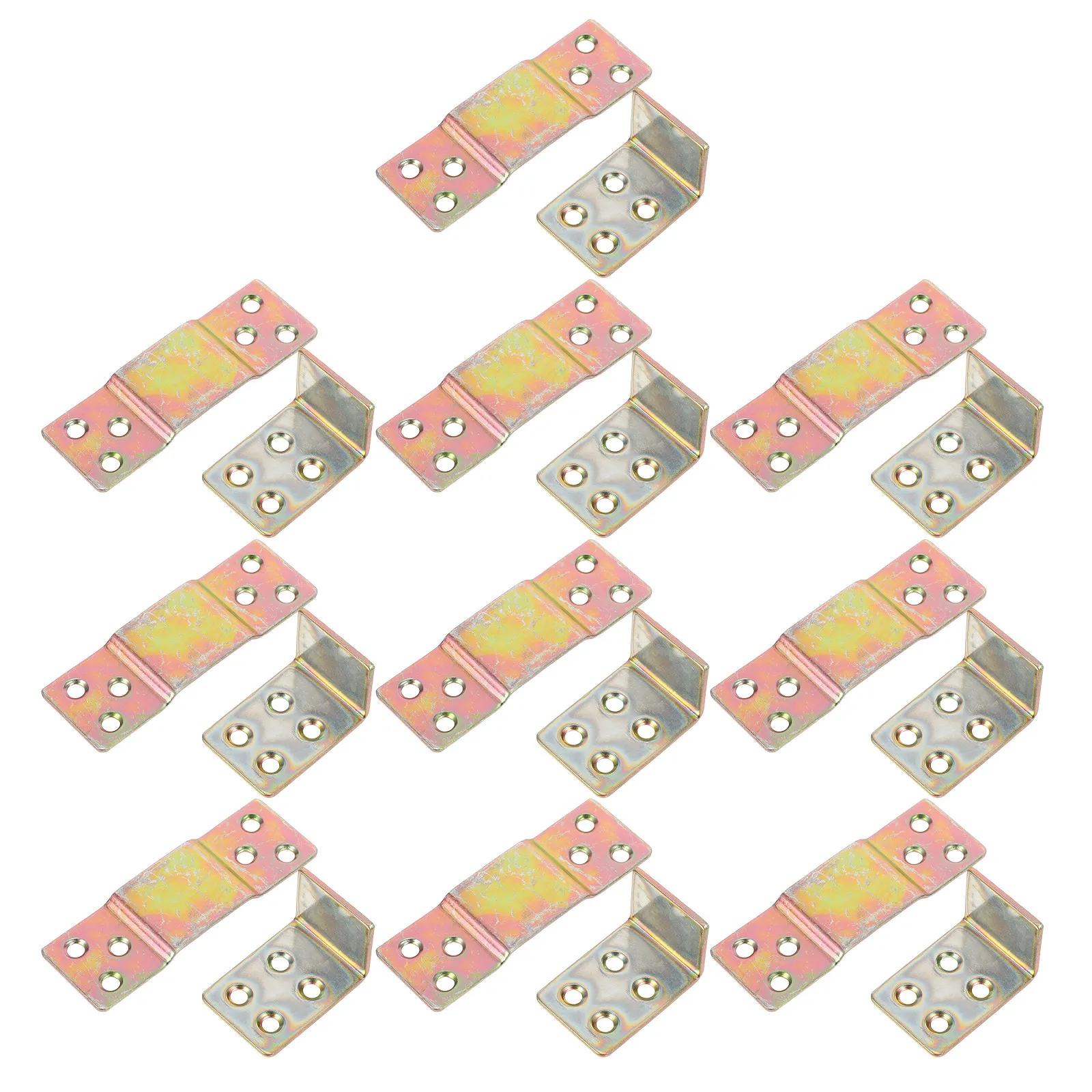 10Pairs Bed Rail Snap Fastener Thickened Metal Headboard Frame Connector Detachable Bed Frame Accessories Furniture Shelving