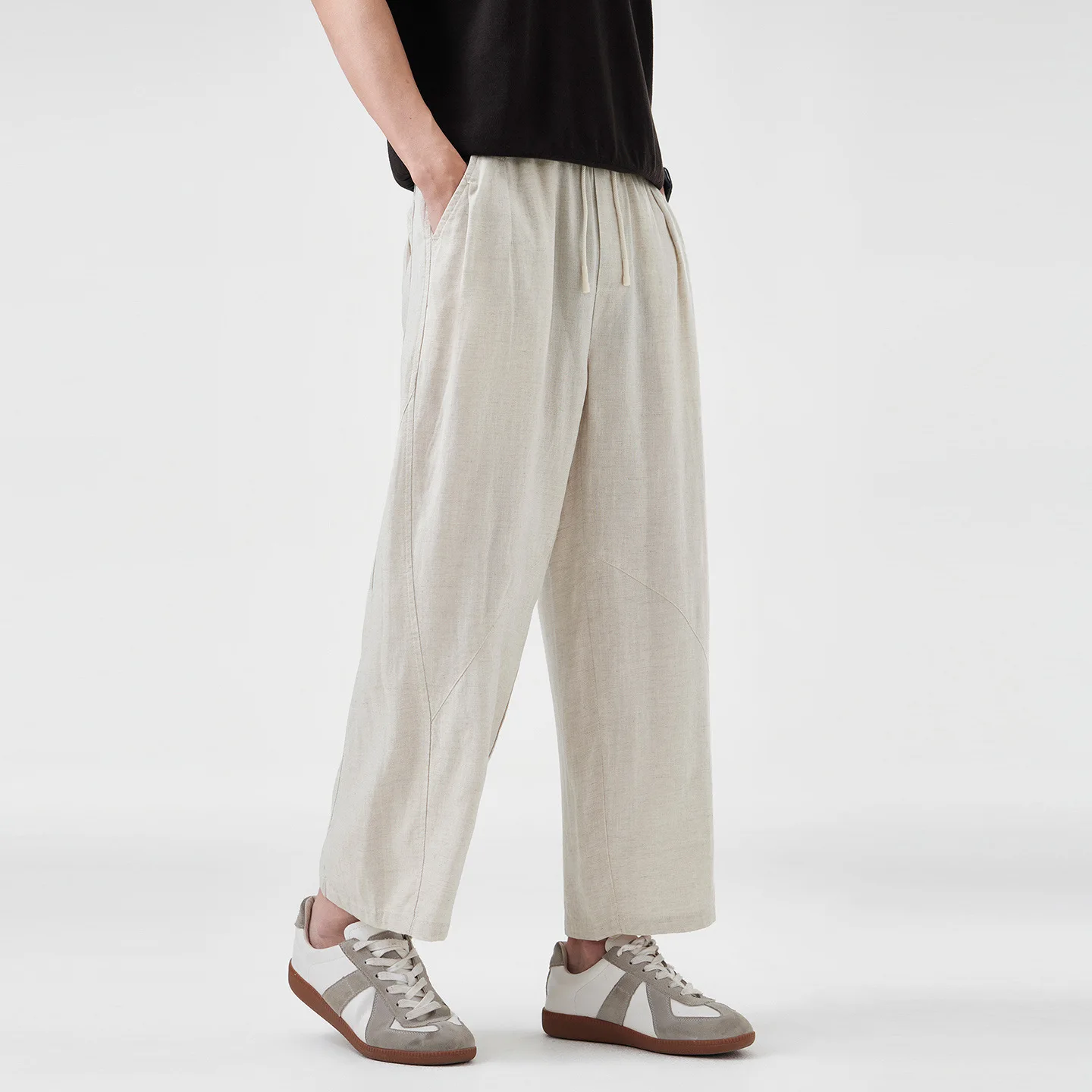 Men's National Style Spring Straight Leg Loose Casual Pants Wide Leg Pants 2026 New Style