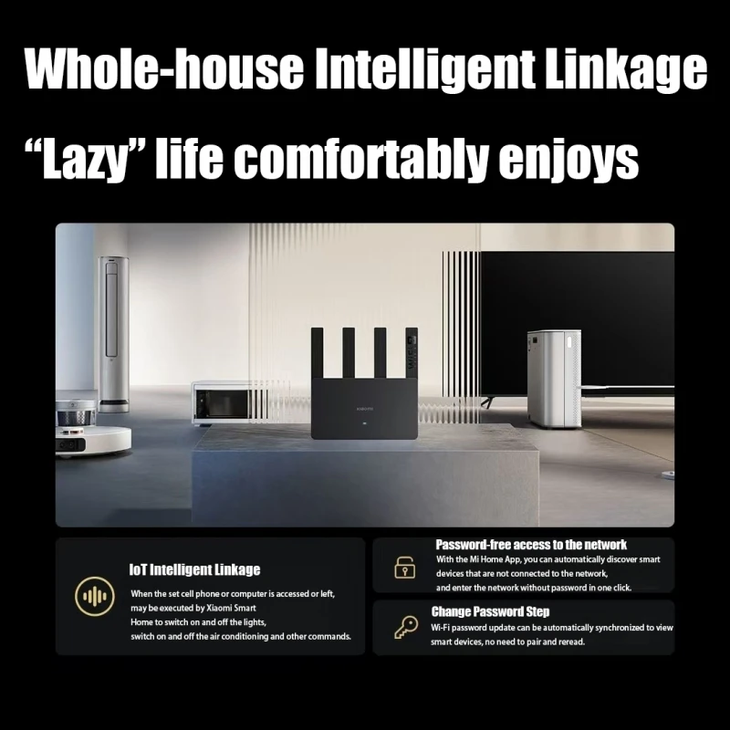2025 샤오미 라우터 BE3600 WiFi 7 2.4/5GHz 듀얼 밴드 160MHz 3570Mbps 메쉬 네트워킹 게임 가속 2.5G 이더넷 포트