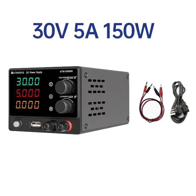 Mini 30V5A Mobile Phone and Computer Repair Power Supply Aging Circuit Board eTM-305MS Adjustable Dc Regulated Power Supply