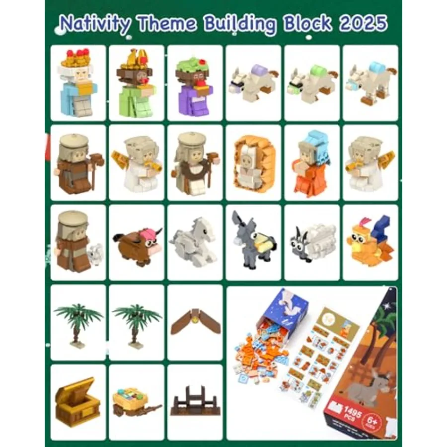 المهد تقويم القدوم 2025 اللبنات 24 يوما لعبة ممتعة للبنين بنات عيد الميلاد العد التنازلي التقويم هدايا للبالغين في سن المراهقة