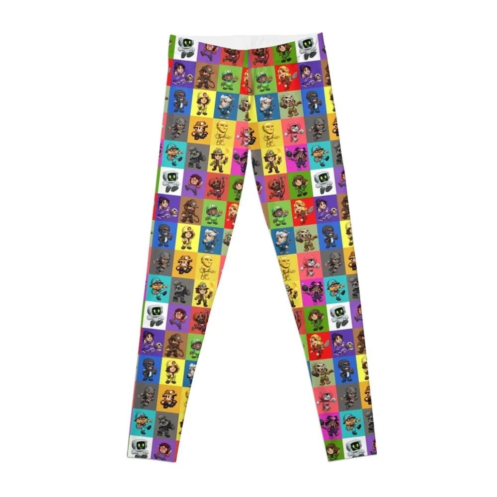 

Spelunky 2 - All Characters Pattern Leggings high waist flared gym clothing sports tennis for Womens Leggings