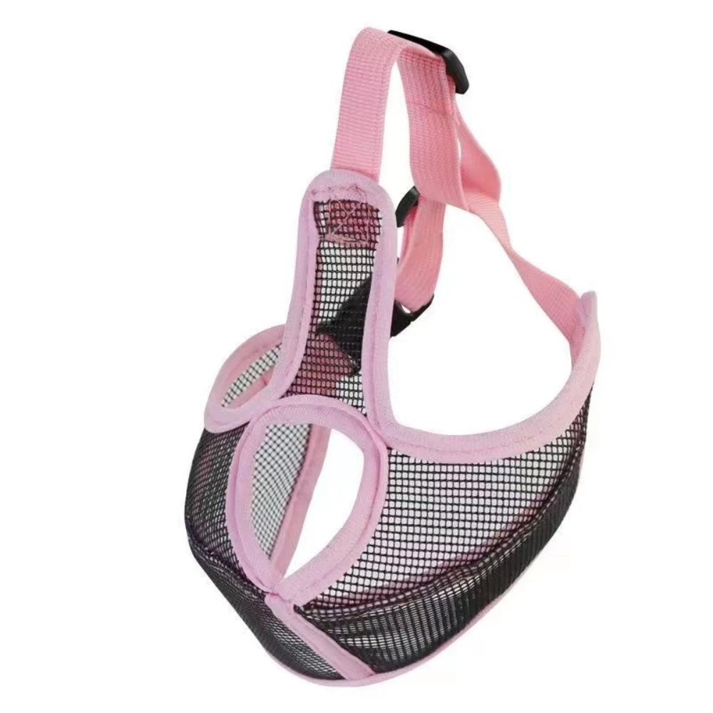 Atmungsaktive Mesh-Hundemaulschnalle, professionelles Nylongewebe, kurze Mundmaske mit französischer Bulldogge, Anti-Stopp-Bellen für DogMouth-Maske – Detail 4