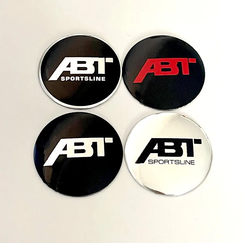 

56mm Modified Car Wheel Center Emblem Hub Caps Stickers For ABT Logo Golf Passat Jetta Touareg Tiguan Caddy Vento Bora mk6