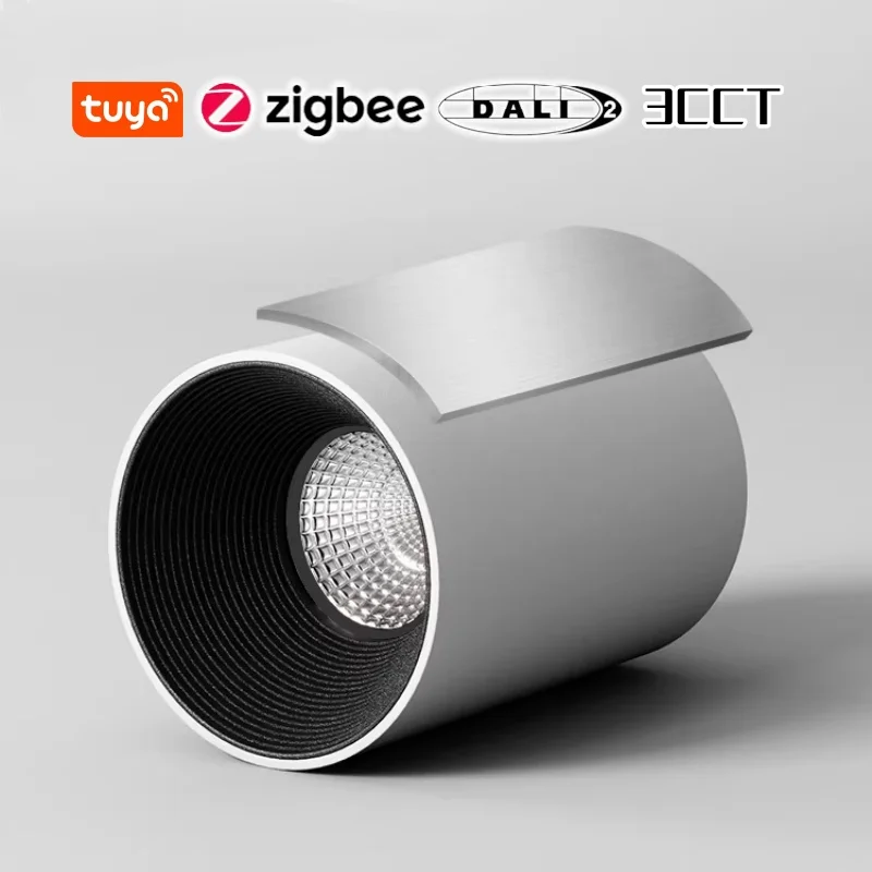 

Smart Anti-Glare LED Ceiling Light TUYA Zigbee Dali Dimmable 12W downlight COB Spotlight 3CCT Switchable AC85-265V Home Lighting