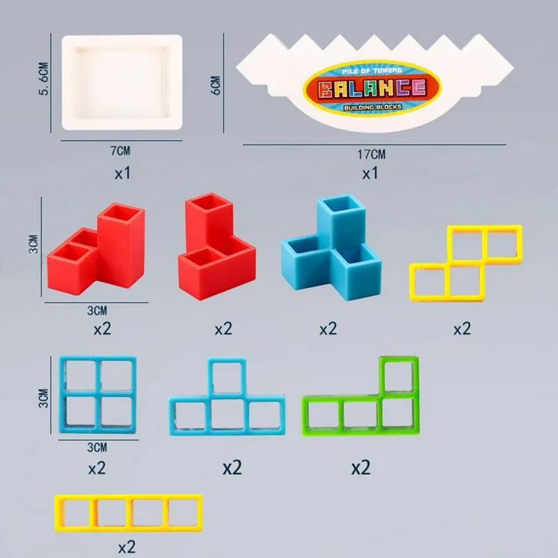 Tetra Tower Game blocchi di costruzione russi impilabili giocattoli muslimbalance Tower Puzzle gioco da tavolo bambini assemblaggio fai da te puzzle russo