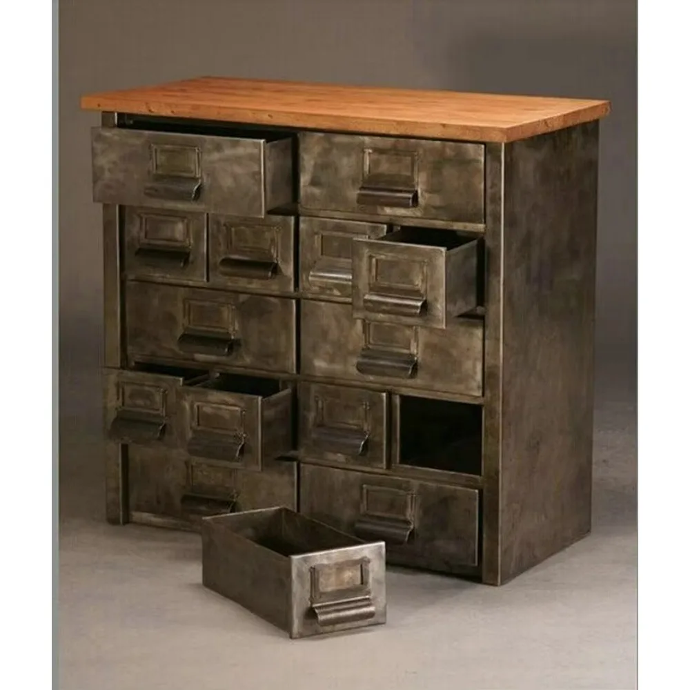 

Top Selling Rustic Small Metal Cabinet Vintage Industrial Farmhouse Style Bar Furniture Sets