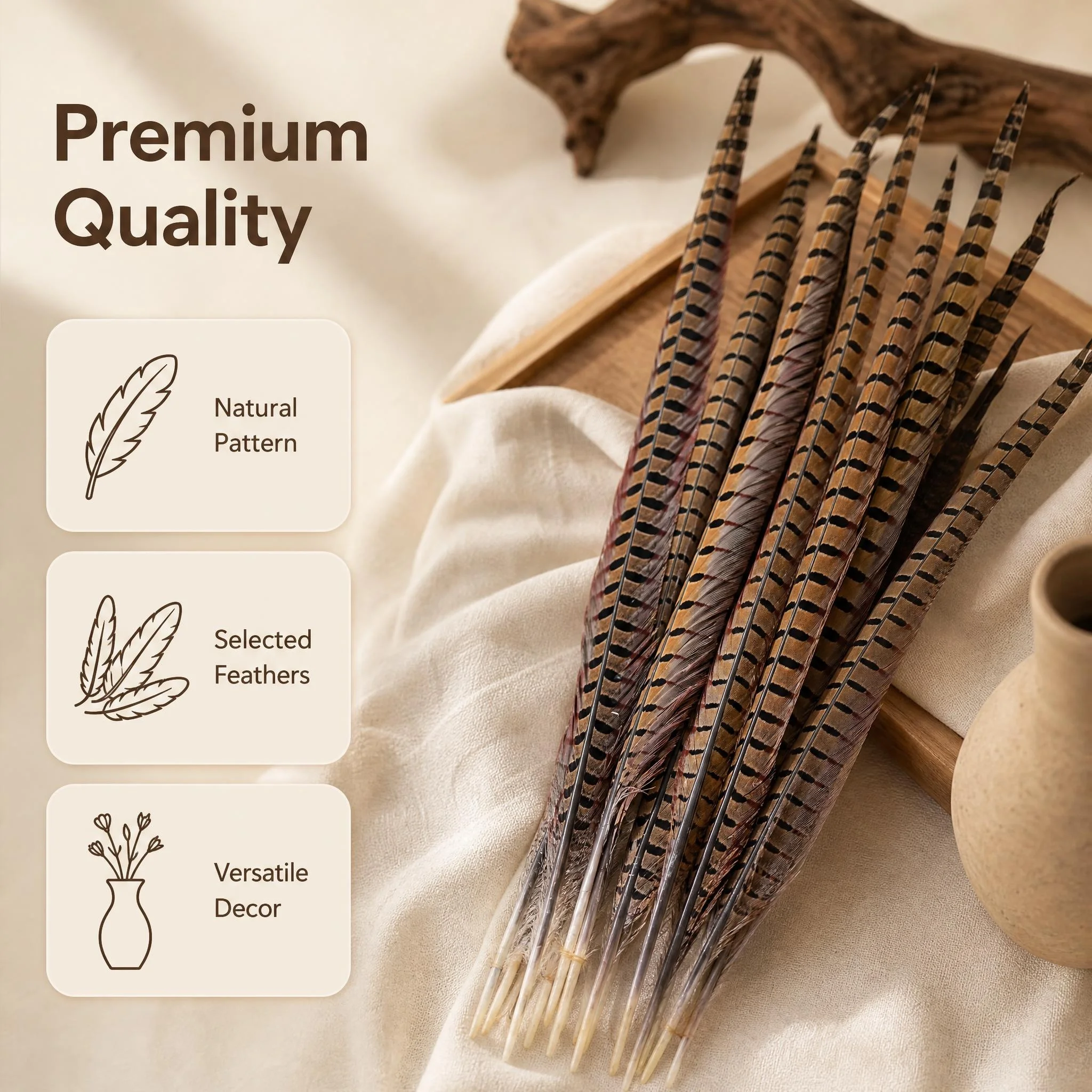 Natural Long Pheasant Tail Feathers 60-65cm 65-70cm Whole Rooster Pheasant Feathers DIY Craft Costume Decoration Supplies