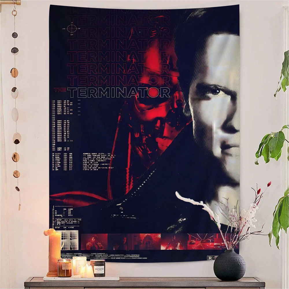 

The Terminator Chart Tapestry Art Science Fiction Room Home Decor Cheap Hippie Wall Hanging