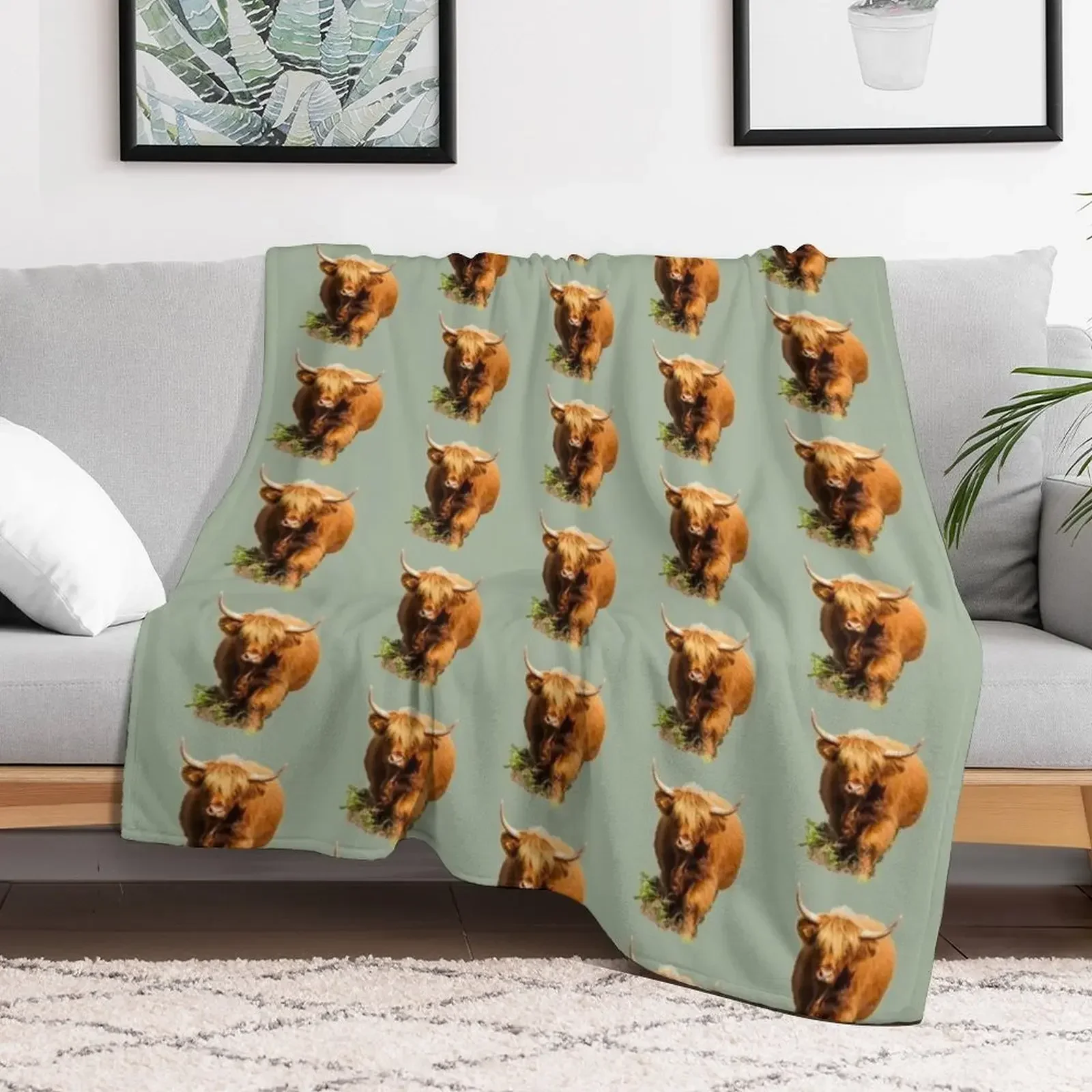 Strolling Highland Cow Throw Blanket blankets ands Comforter Kid'S Blankets