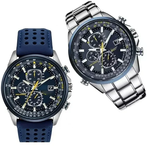 Reloj de cuarzo de alta calidad para hombre, reloj automático de acero inoxidable crono multifunción luminoso de tendencia de lujo, regalos de Navidad para hombre